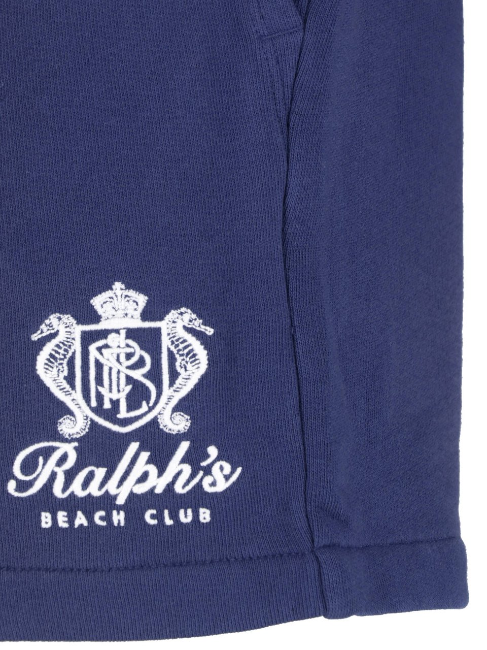 Ralph Lauren Blue Drawstring Embroidered Logo Shorts Blauw