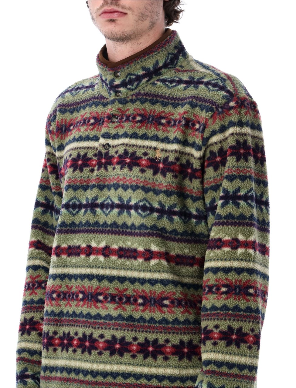 Ralph Lauren Pile Jaquard Verde Donkergroen