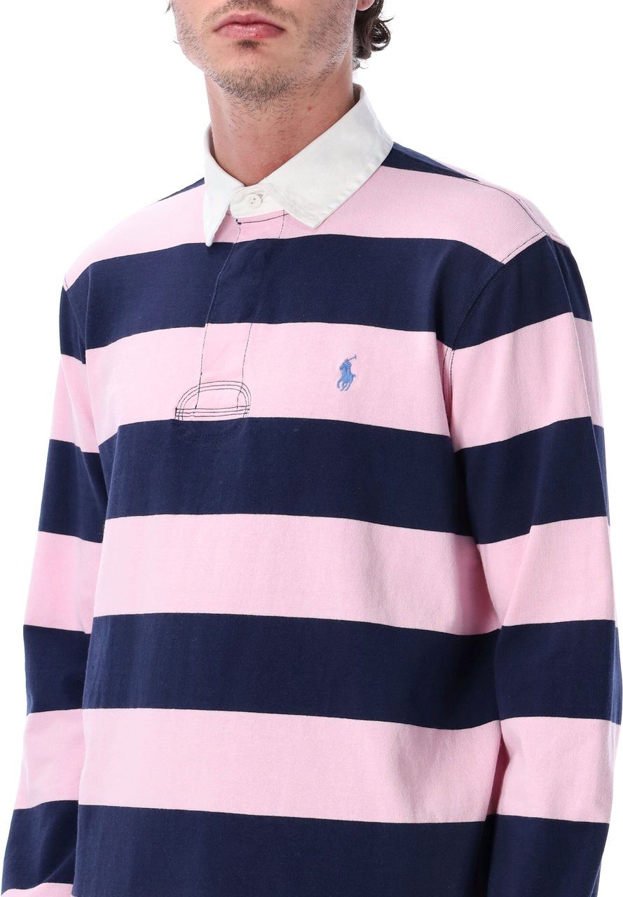Ralph Lauren Rugby L/S Polo Navy Pink Divers
