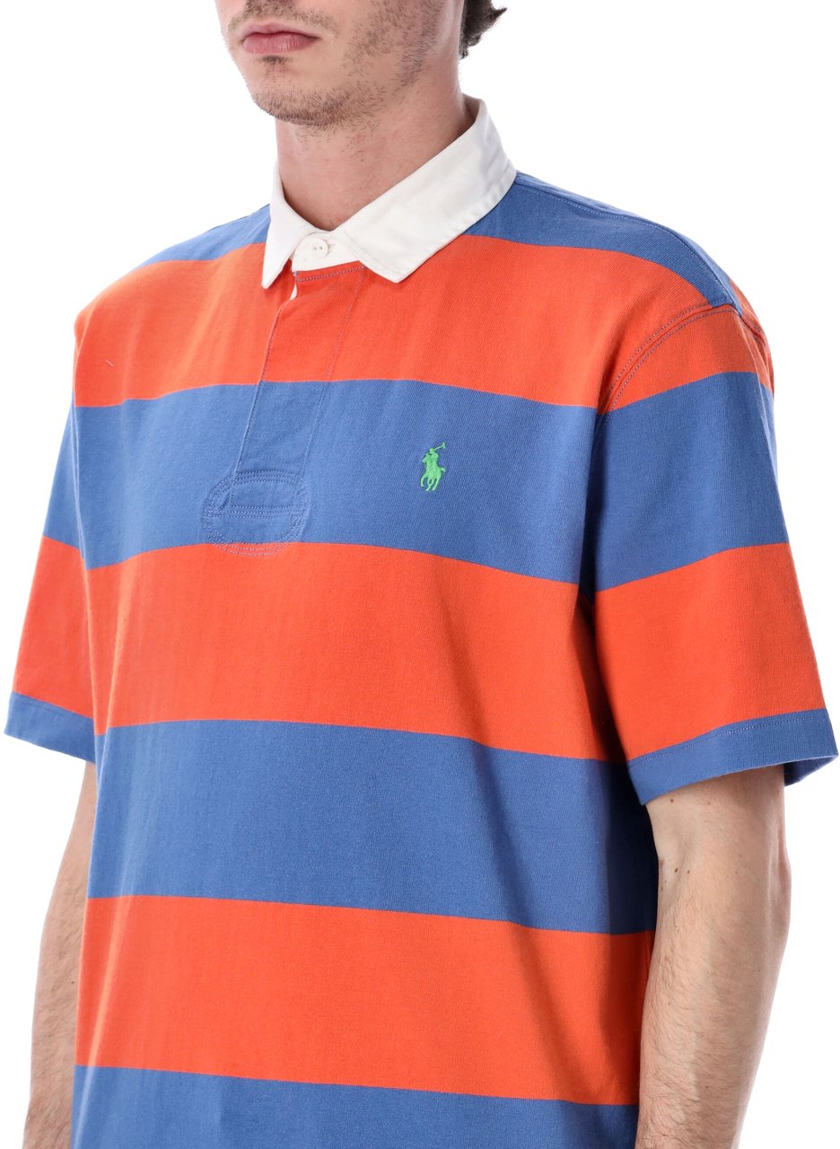 Ralph Lauren Rugby S/S Polo Orange Navy Divers