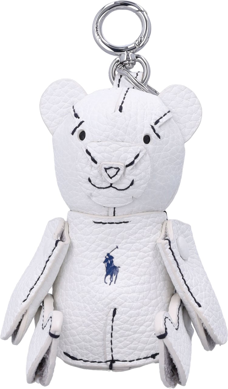 Ralph Lauren Bear Keyring Bianco Wit