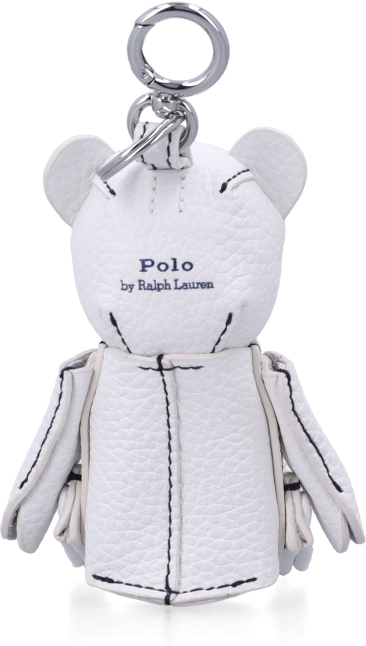 Ralph Lauren Bear Keyring Bianco Wit