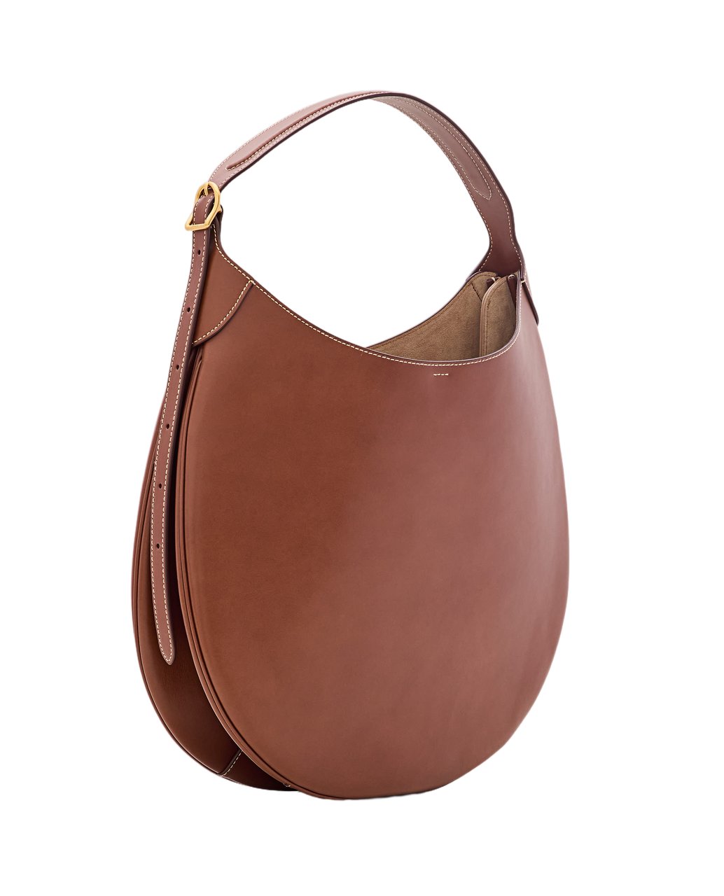 Ralph Lauren Brown Leather Large Hobo Bag Bruin
