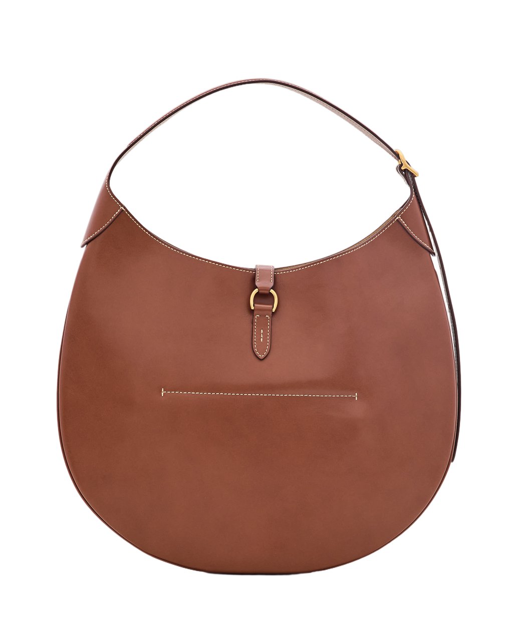 Ralph Lauren Brown Leather Large Hobo Bag Bruin