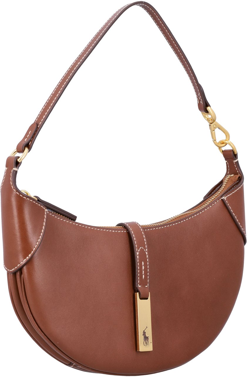 Ralph Lauren Shoulder Bag Small Cuoio Bruin
