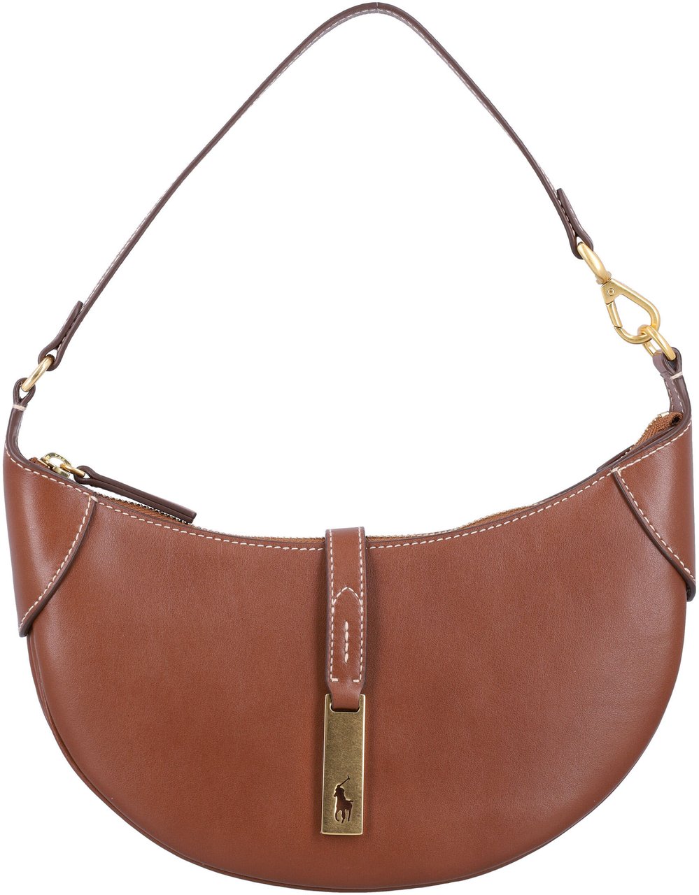 Ralph Lauren Mini Shoulder Polo Id Cuoio Bruin