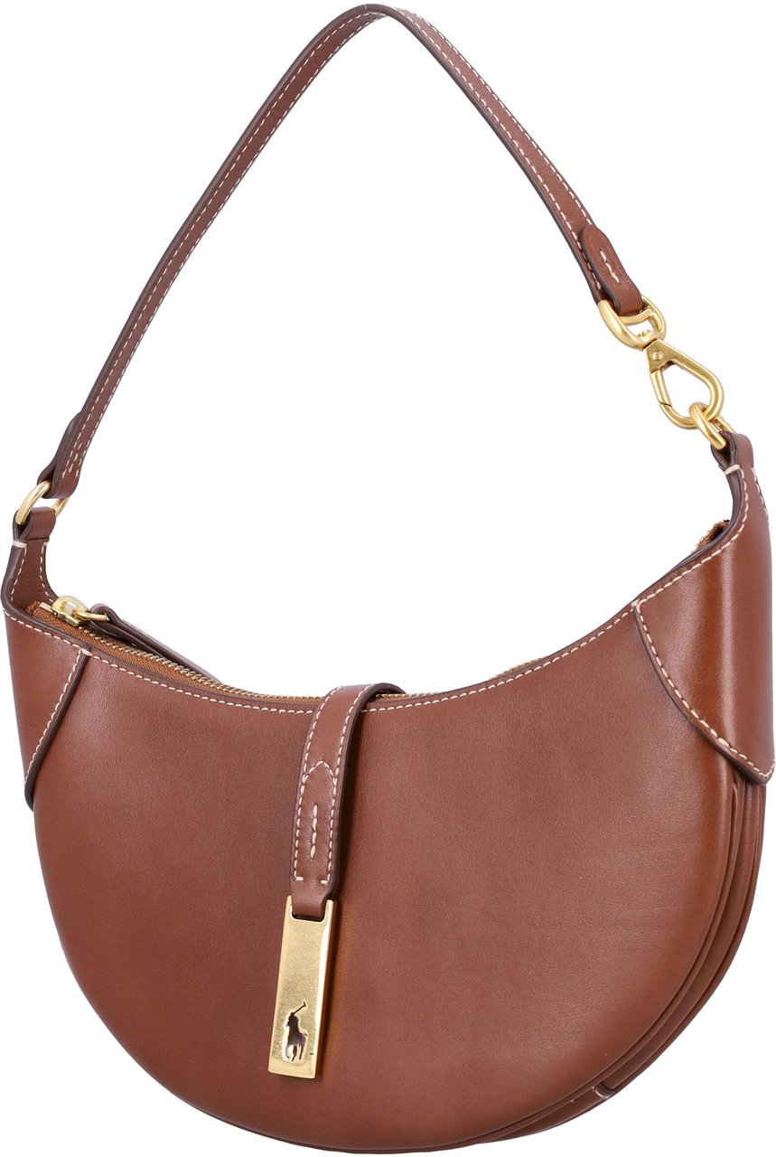 Ralph Lauren Shoulder Bag Small Cuoio Bruin