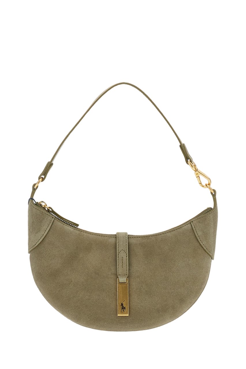 Ralph Lauren Light Olive Green Polo Id Mini Shoulder Bag Groen