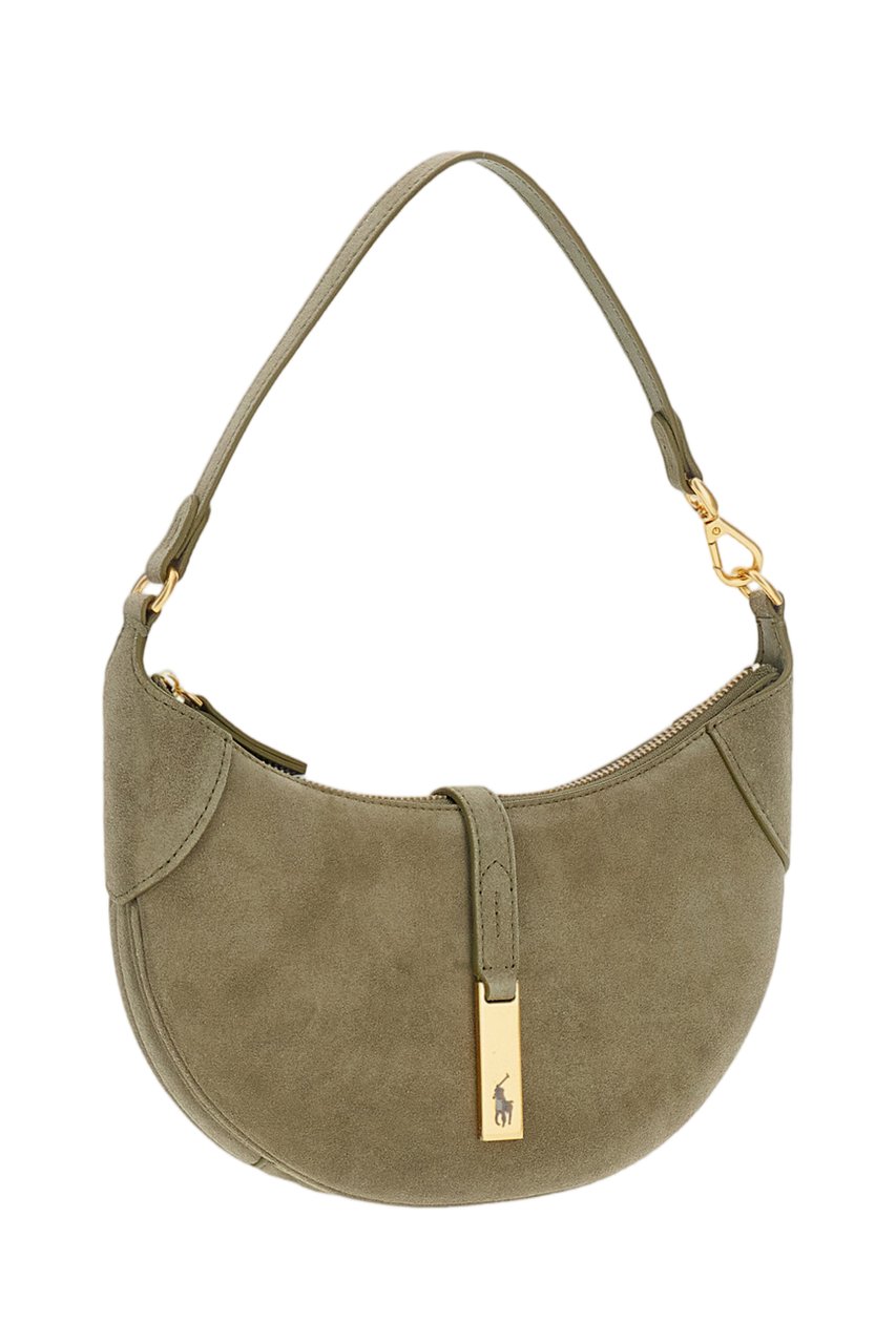 Ralph Lauren Light Olive Green Polo Id Mini Shoulder Bag Groen