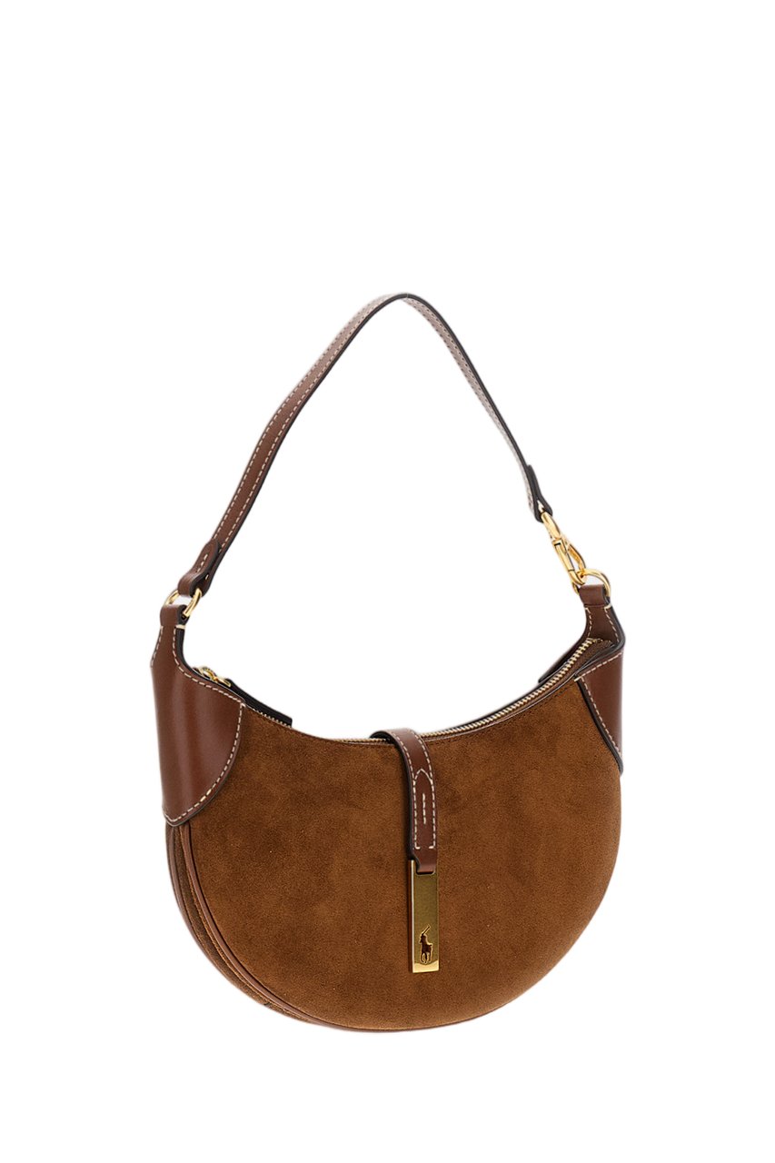 Ralph Lauren Brown Leather Small Shoulder Bag Bruin