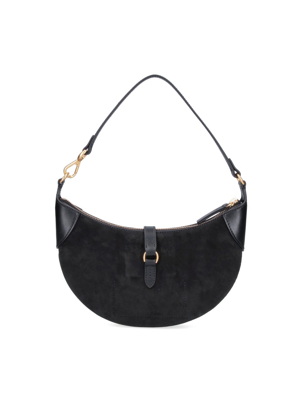 Ralph Lauren Black Polo ID Vachetta Suede Bag Zwart