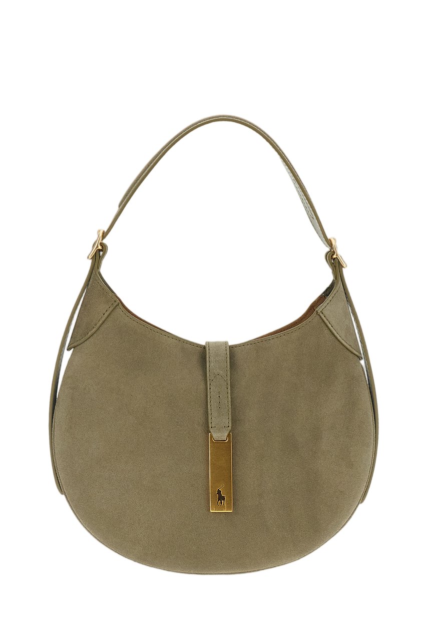 Ralph Lauren Light Olive Green Polo Id Small Shoulder Bag Groen
