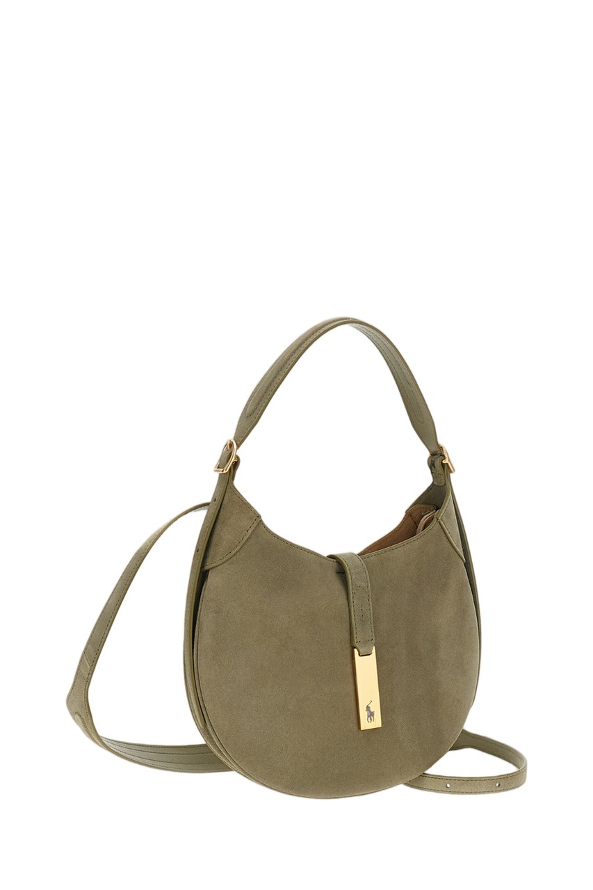 Ralph Lauren Light Olive Green Polo Id Small Shoulder Bag Groen