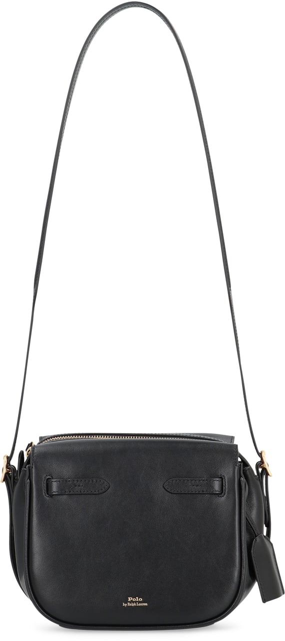 Ralph Lauren Polo ID Mini leather handbag Zwart