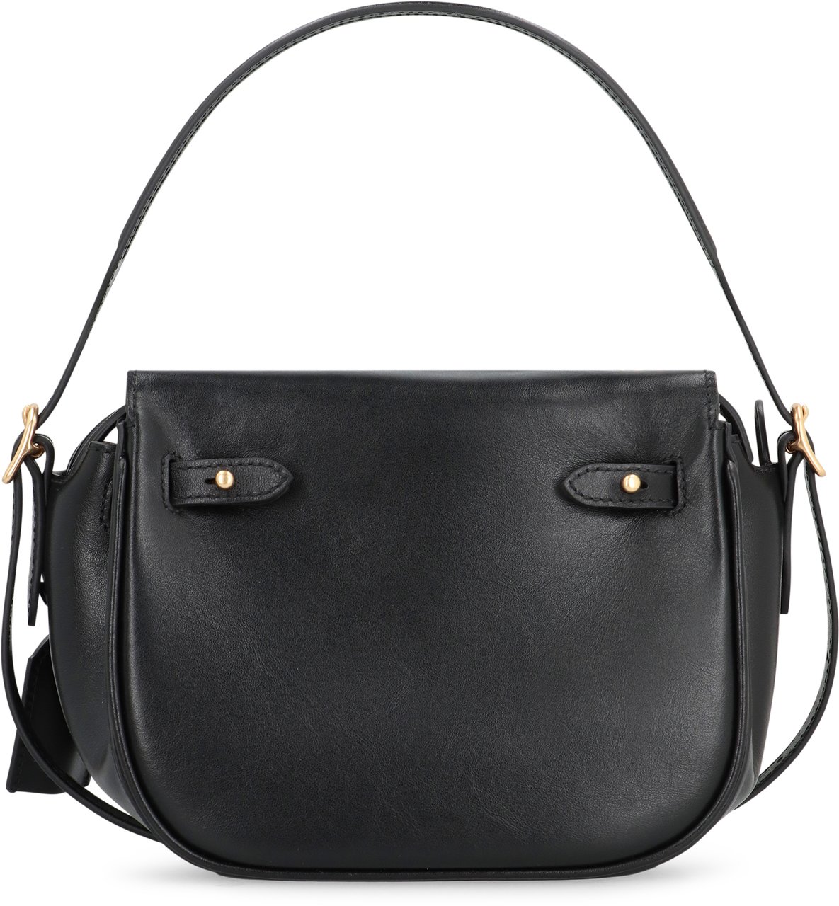 Ralph Lauren Polo ID Mini leather handbag Zwart