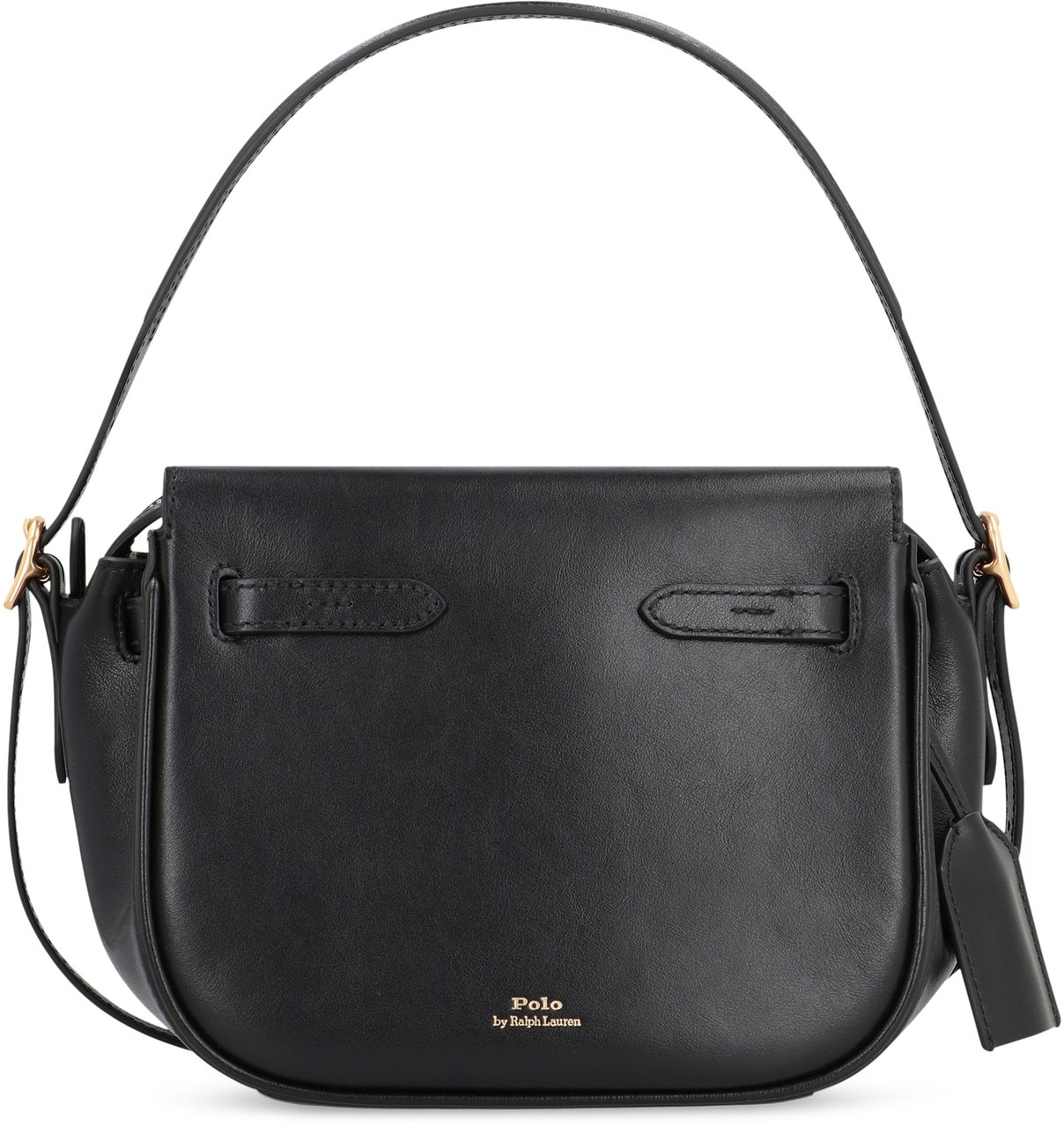 Ralph Lauren Polo ID Mini leather handbag Zwart