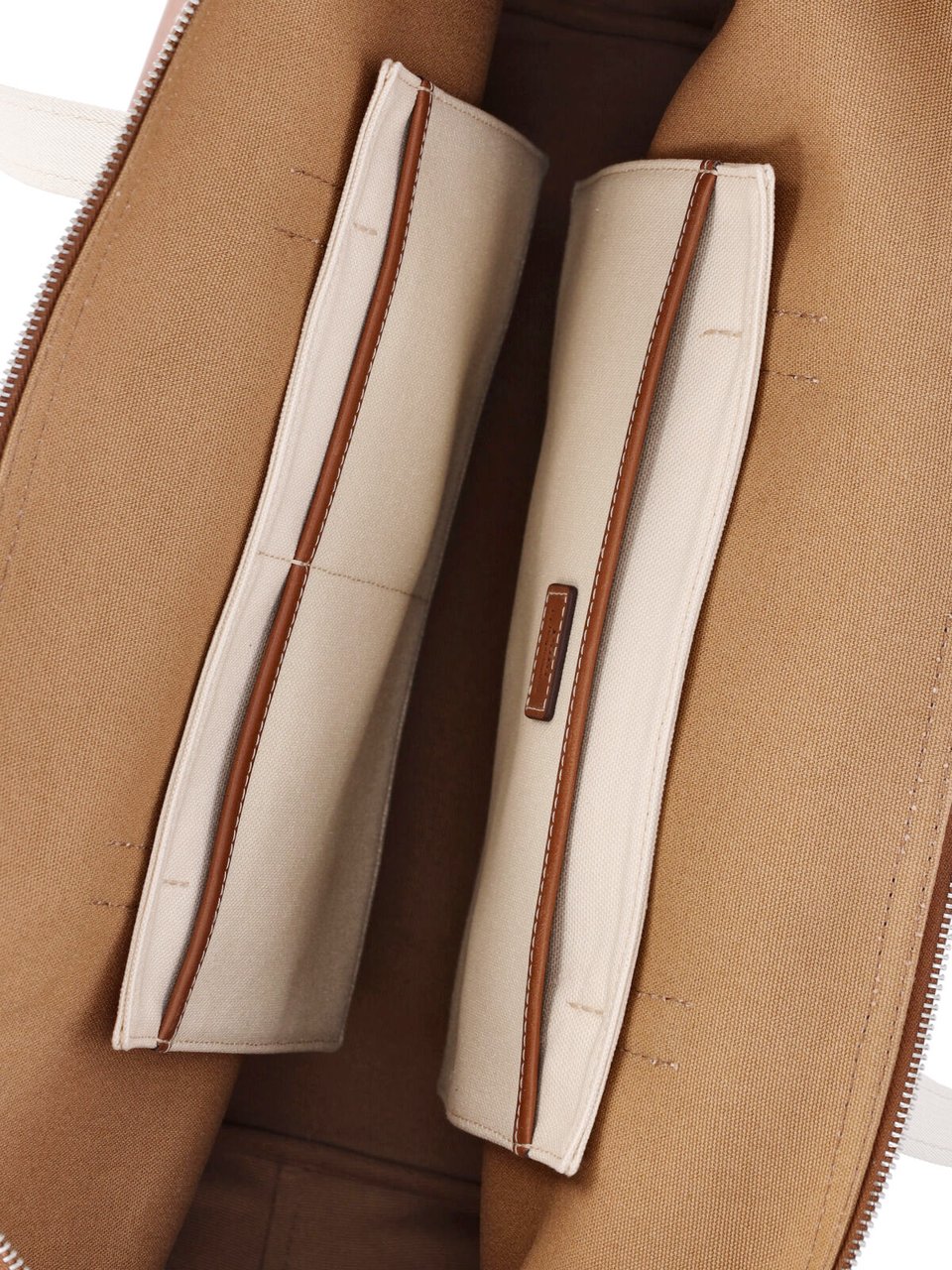 Ralph Lauren Beige Logo Cotton-Blend Tote Bag Neutraal