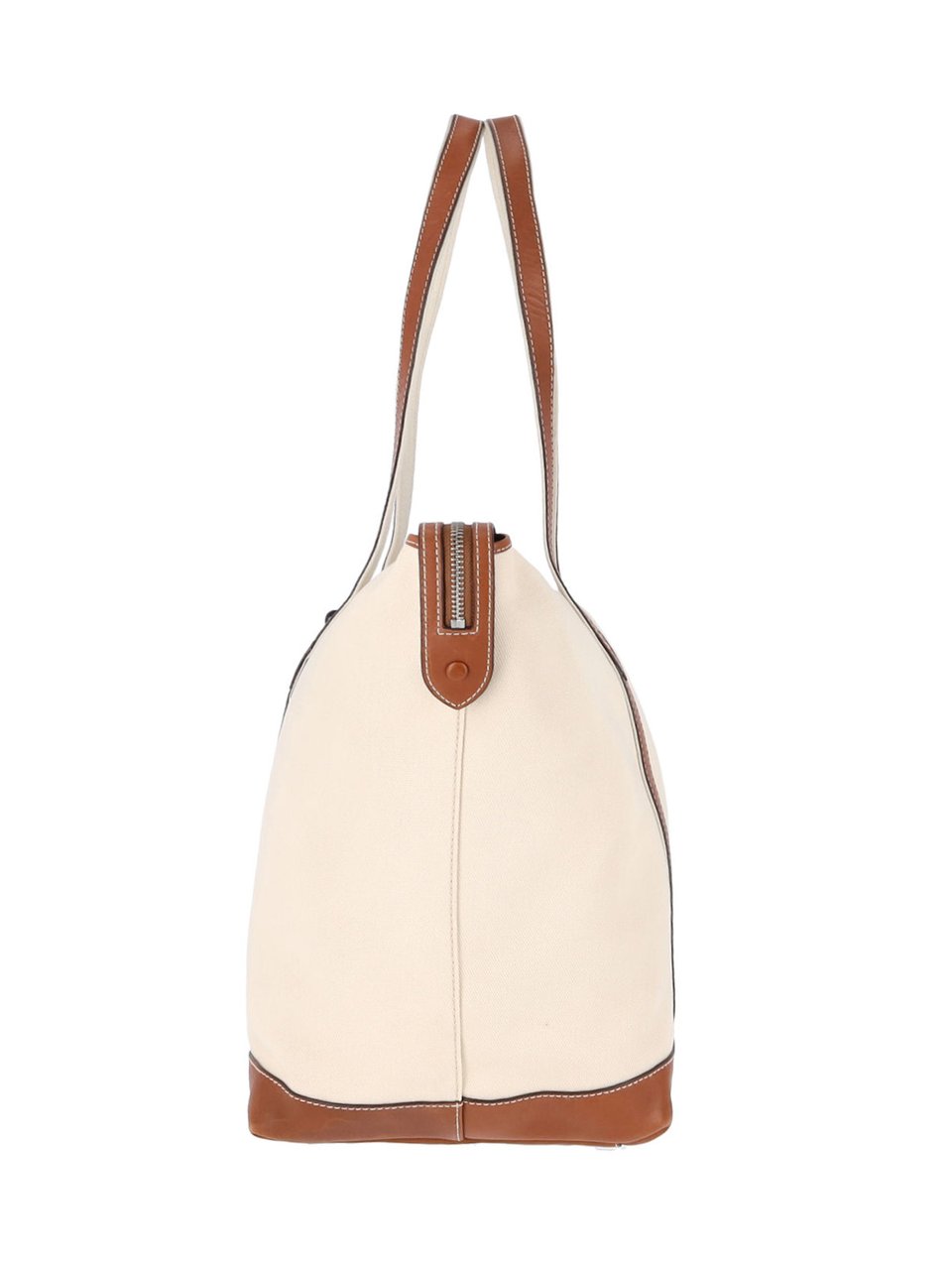 Ralph Lauren Beige Logo Cotton-Blend Tote Bag Neutraal