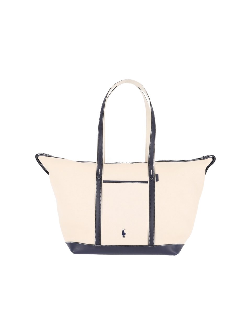 Ralph Lauren Beige Logo Cotton-Blend Tote Bag Neutraal