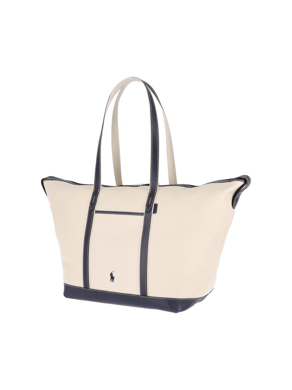 Ralph Lauren Beige Logo Cotton-Blend Tote Bag Neutraal