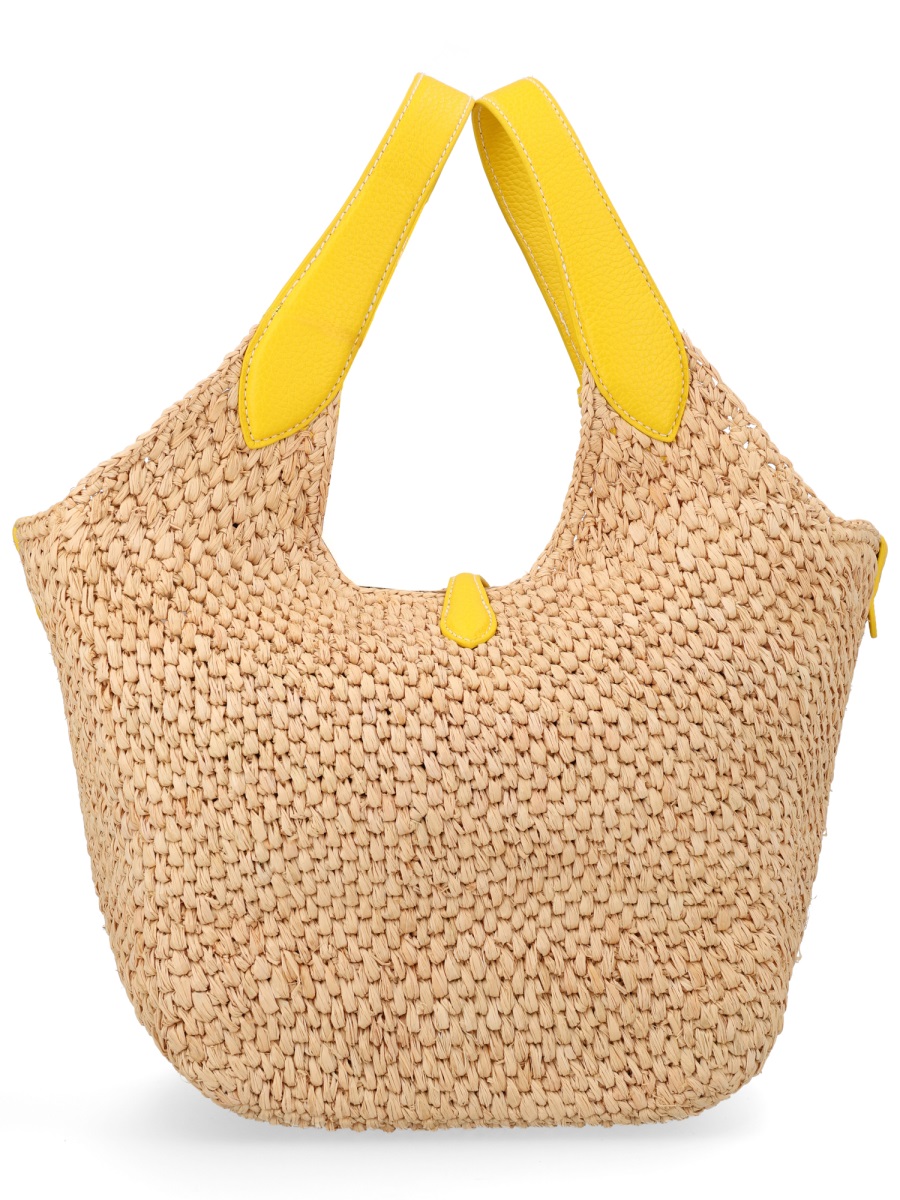 Ralph Lauren Polo Play Woven Raffia Tote Bag Neutraal