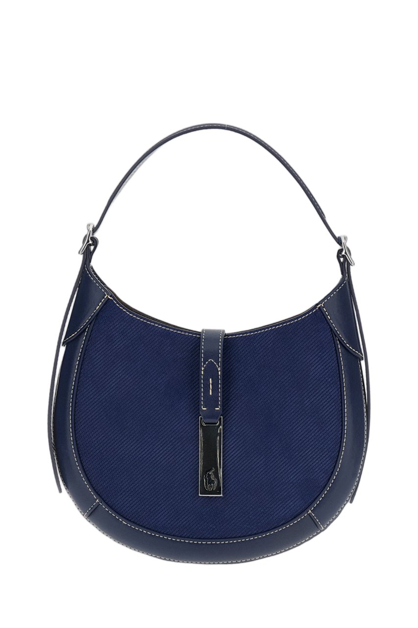 Ralph Lauren Blue Polo Id Small Shoulder Bag Blauw
