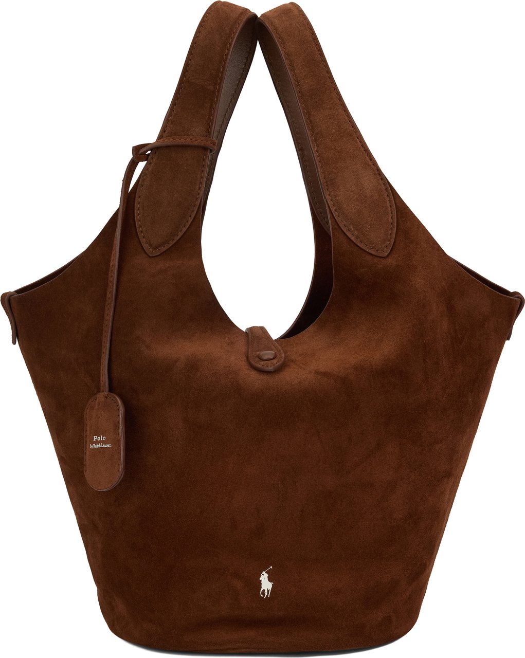 Ralph Lauren Suede leather tote bag Bruin