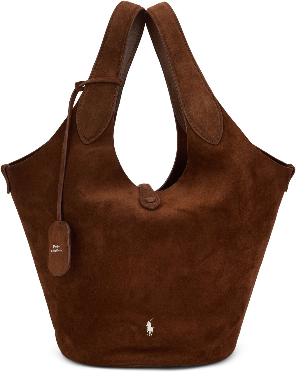 Ralph Lauren Suede leather tote bag Bruin