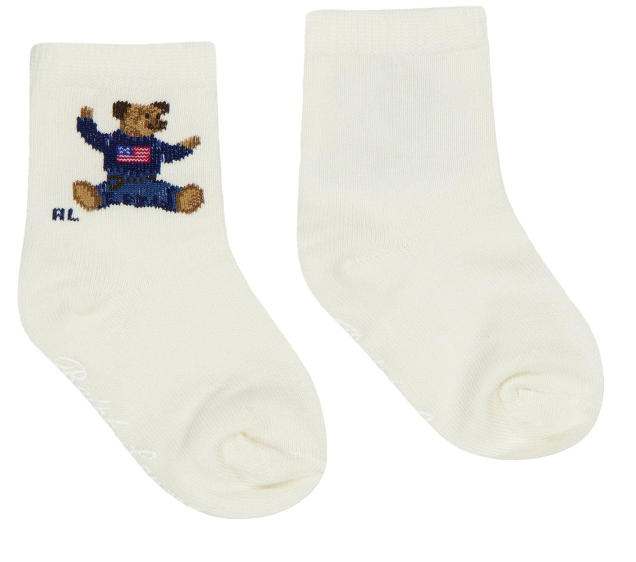 Ralph Lauren Ralph Lauren Baby Unisex Sokjes In Off White Wit