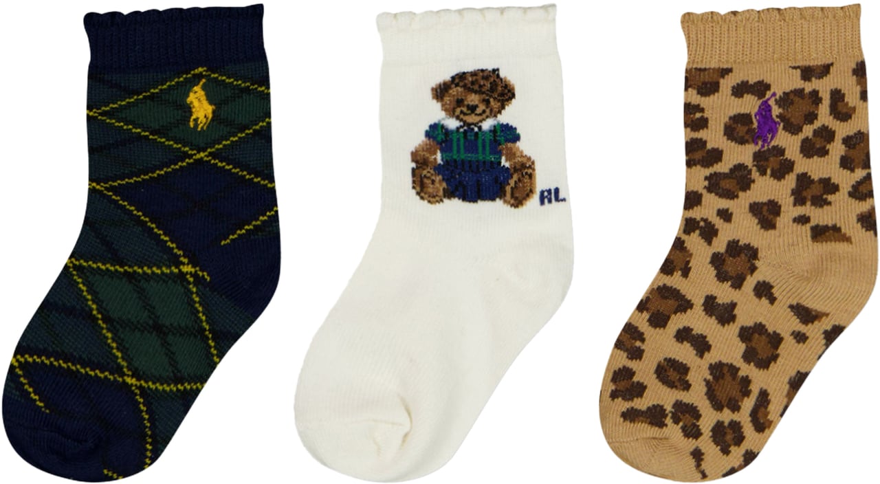 Ralph Lauren Ralph Lauren Baby Meisjes Sokjes In Panter Dierenprint