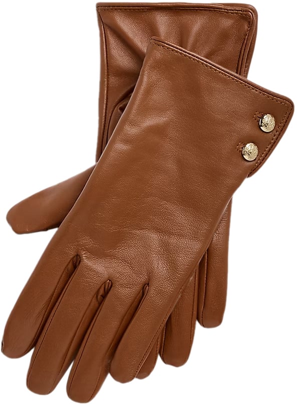 Ralph Lauren Gloves Leather Brown Bruin