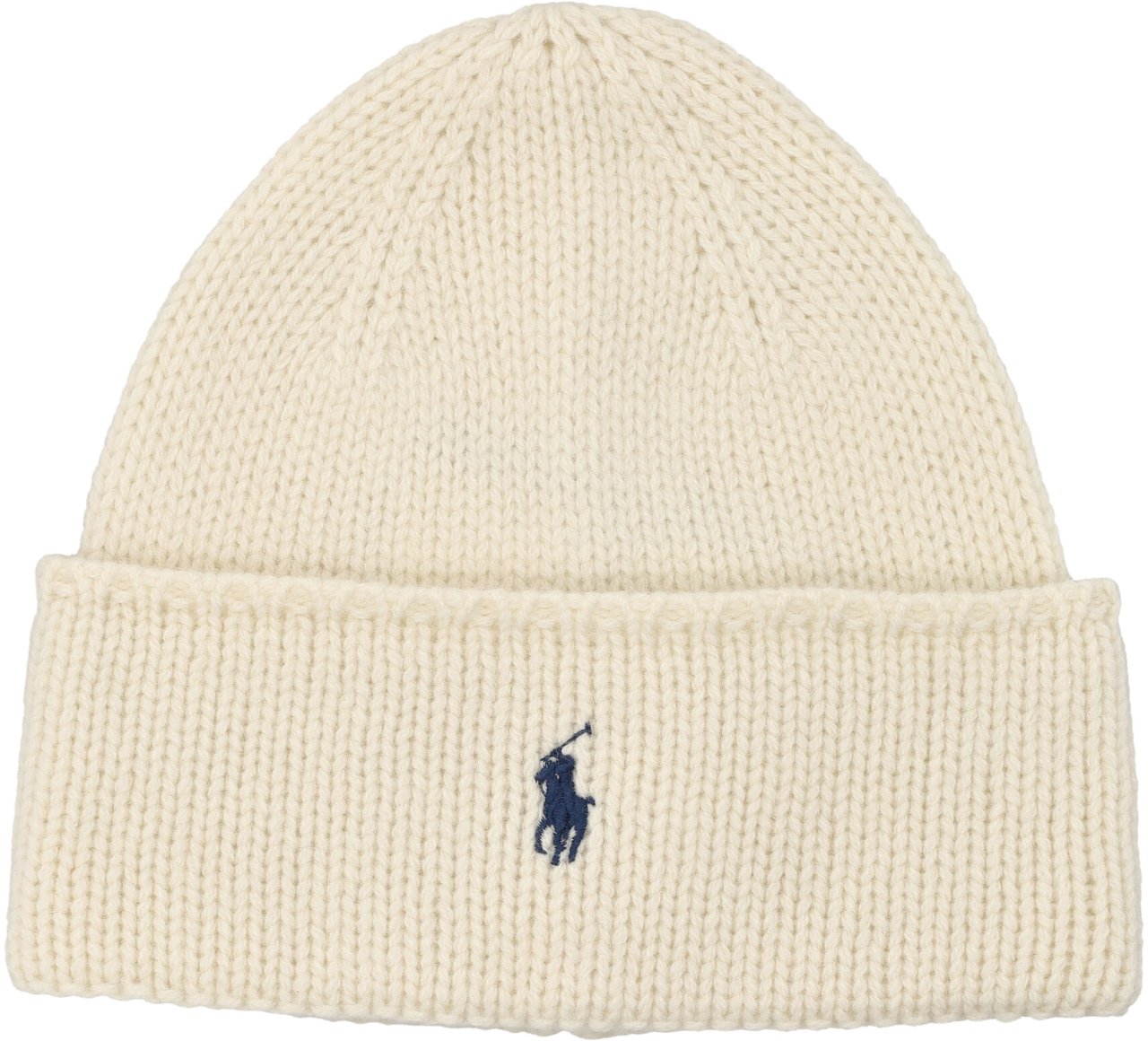 Ralph Lauren Pony Beanie-Hat-Cold Weather Bianco Wit