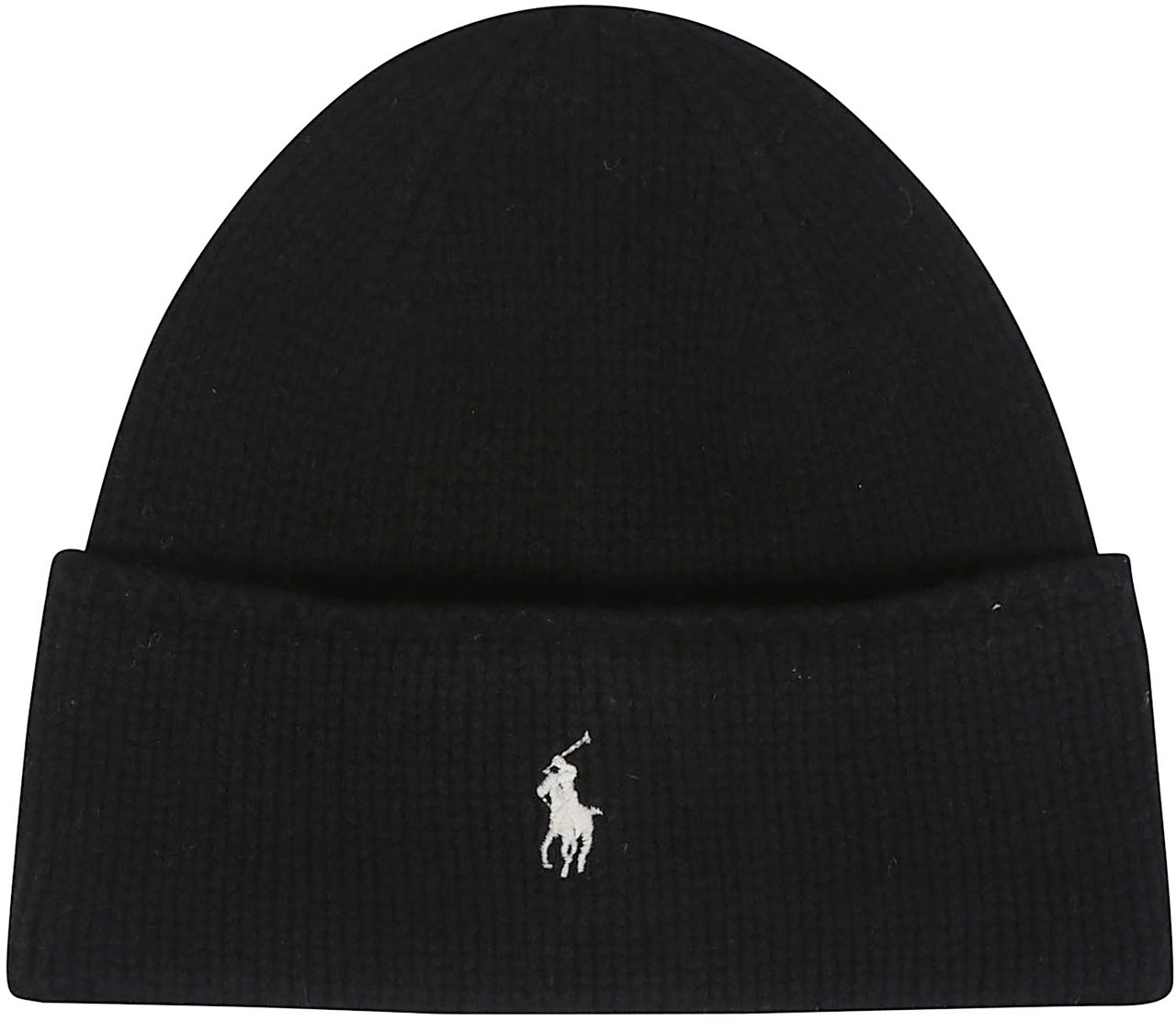 Ralph Lauren Cuff Cold Weather Hat Black Zwart