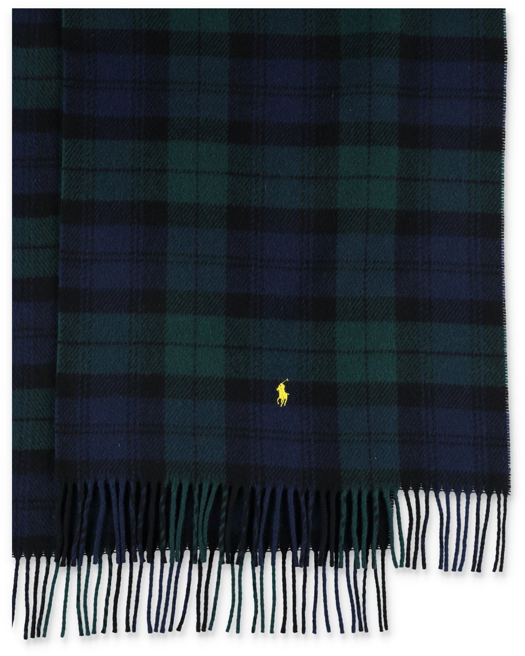 Ralph Lauren Scarf Check Blue Green Check Blauw