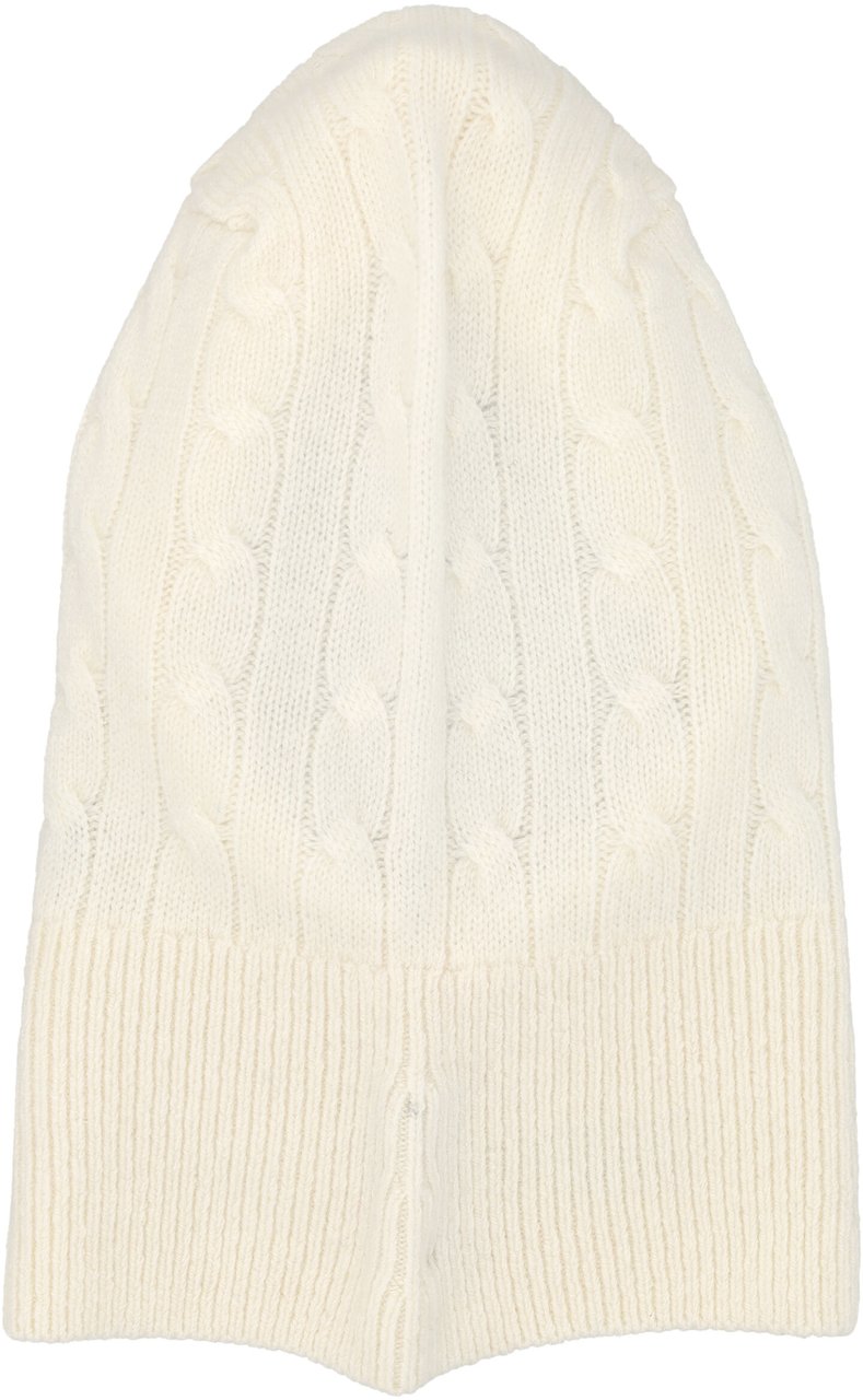 Ralph Lauren Hoodie Cap Cable Bianco Wit