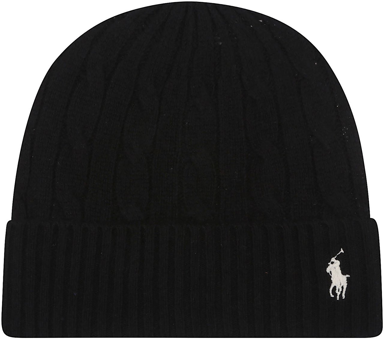 Ralph Lauren Cuff Cold Weather Hat Black Zwart