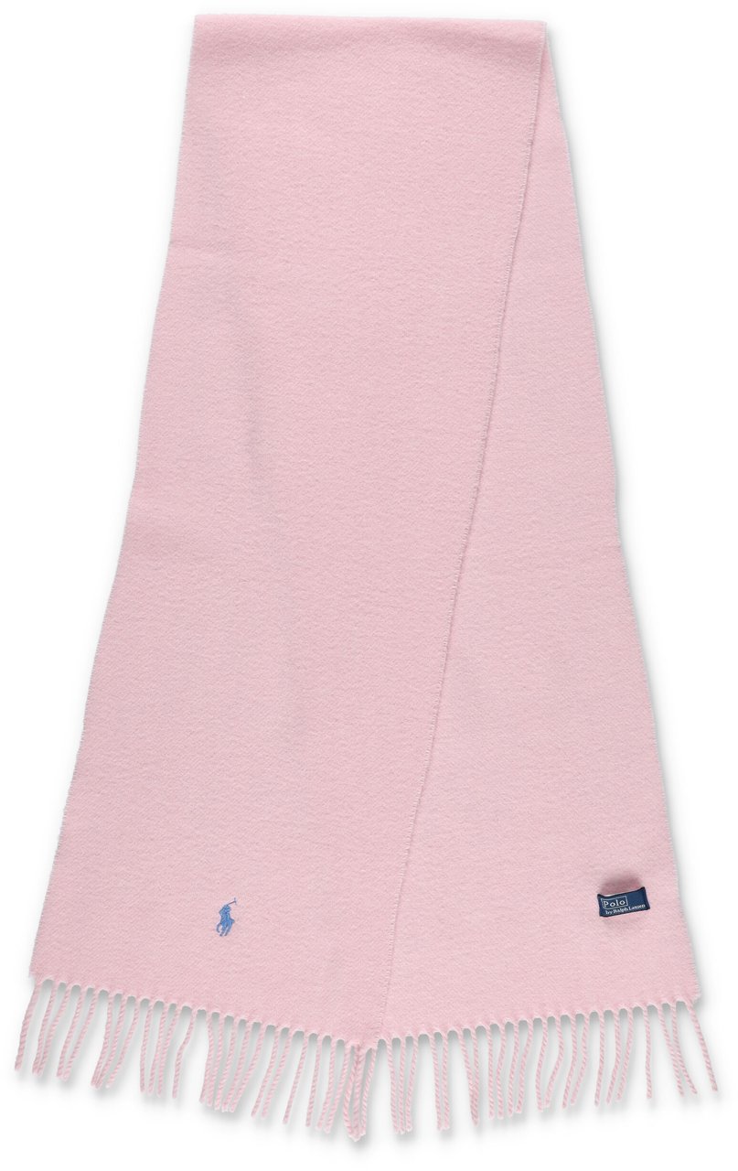 Ralph Lauren Fringed Scarf Pony Rosa Roze