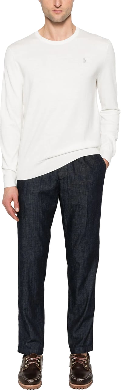 Ralph Lauren Neutral Pullover Minimalist Crew Neck Sweater Wit