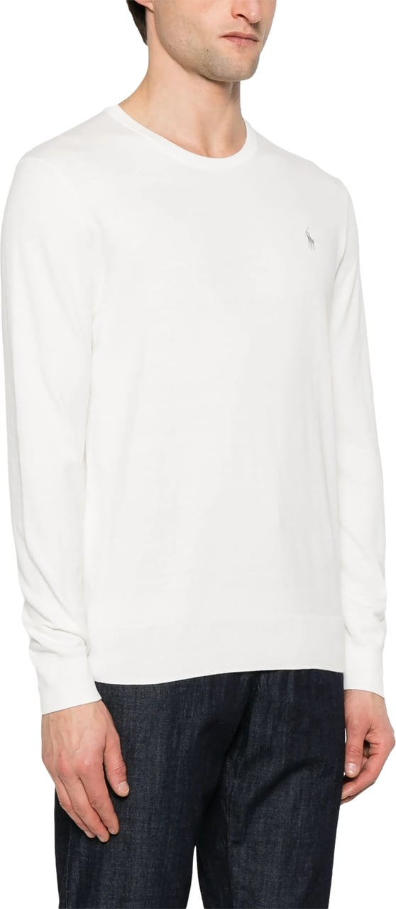 Ralph Lauren Neutral Pullover Minimalist Crew Neck Sweater Wit