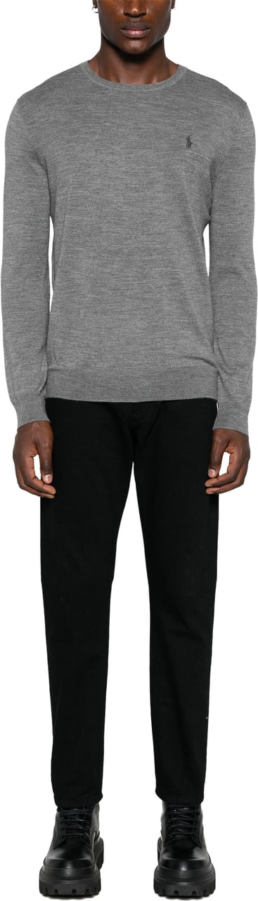 Ralph Lauren Grey Pullover Tailored Crew Neck Pullover Grijs