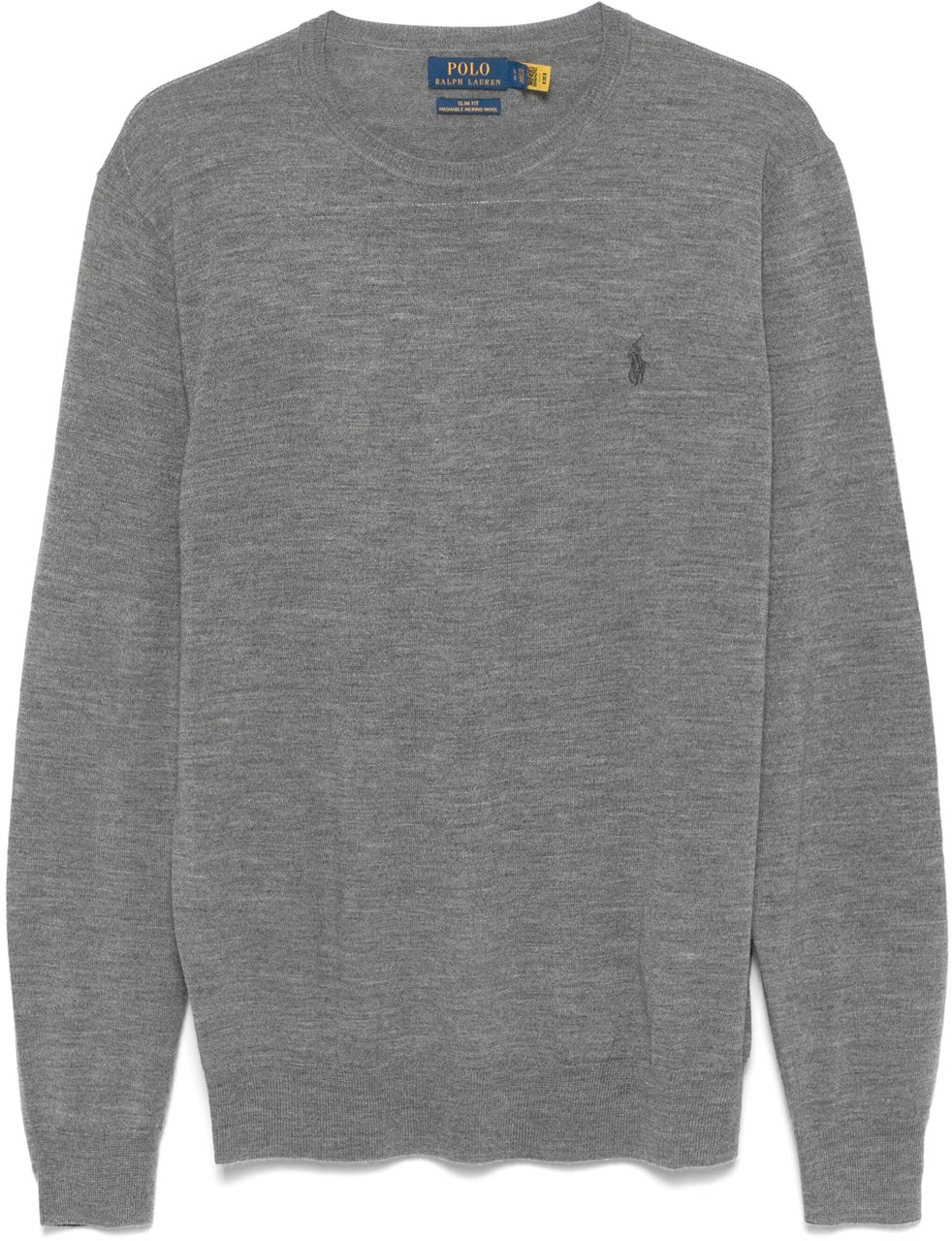 Ralph Lauren Grey Pullover Tailored Crew Neck Pullover Grijs