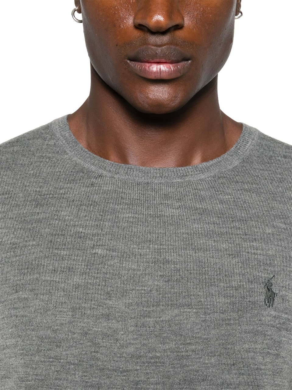Ralph Lauren Grey Pullover Tailored Crew Neck Pullover Grijs