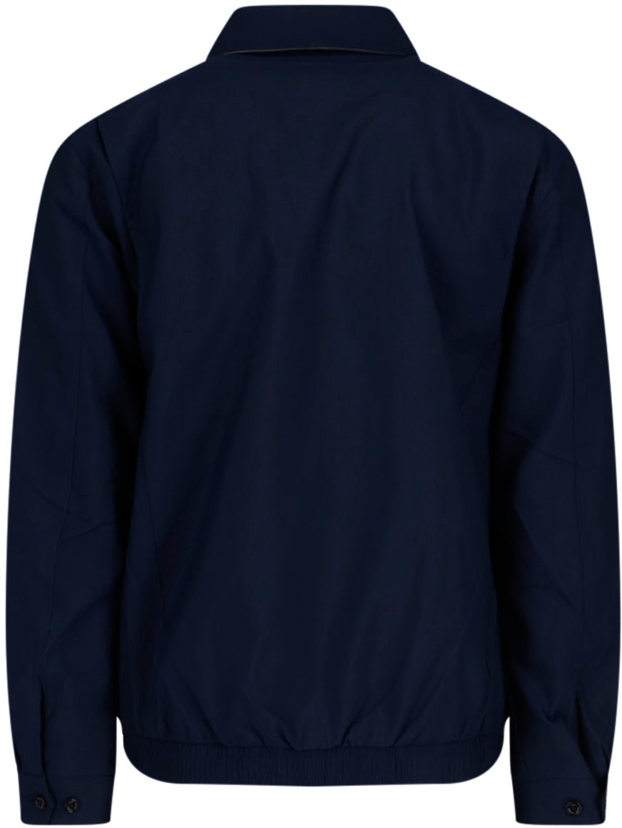 Ralph Lauren Structured Front Button Jacket With Pointed Collar Zwart