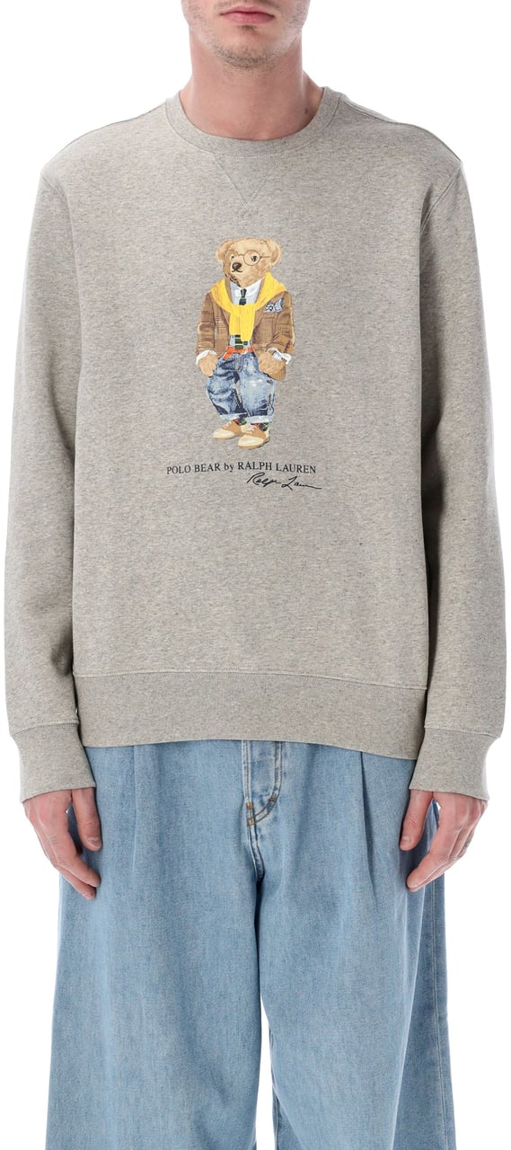 Ralph Lauren Bear Crewneck Andover Grey Lichtgrijs