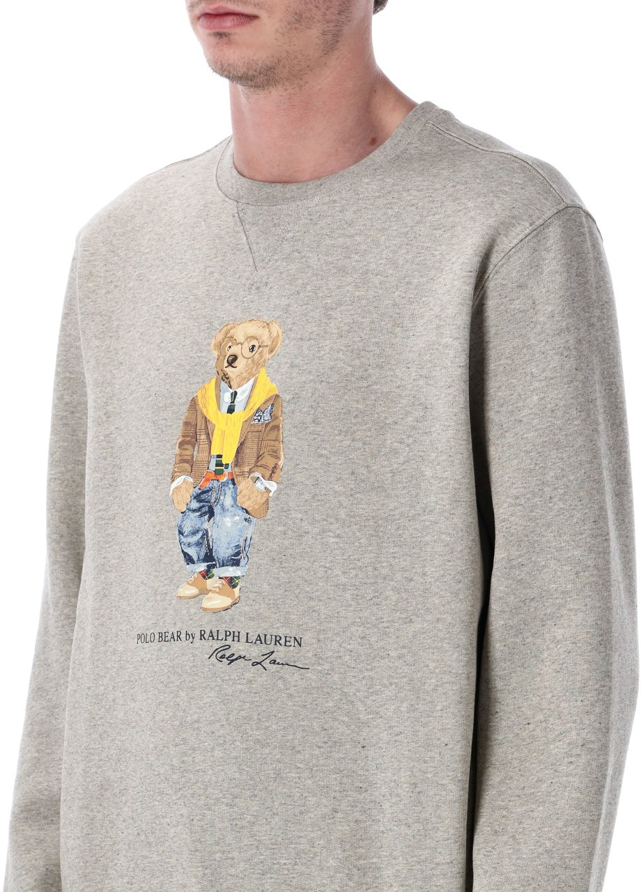 Ralph Lauren Bear Crewneck Andover Grey Lichtgrijs