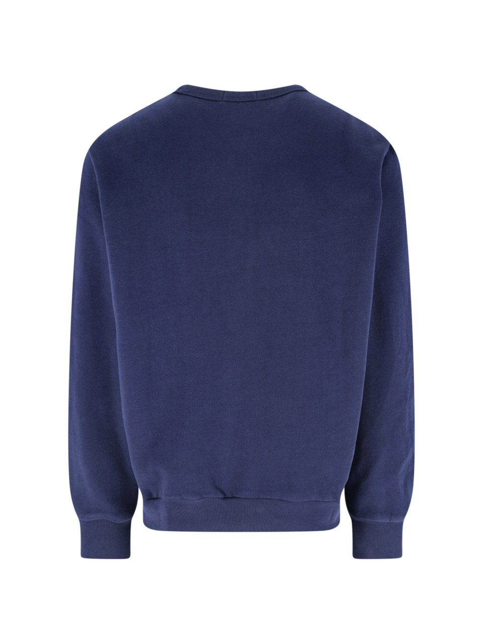 Ralph Lauren Navy Blue Crewneck Cotton Blend Sweatshirt Blauw
