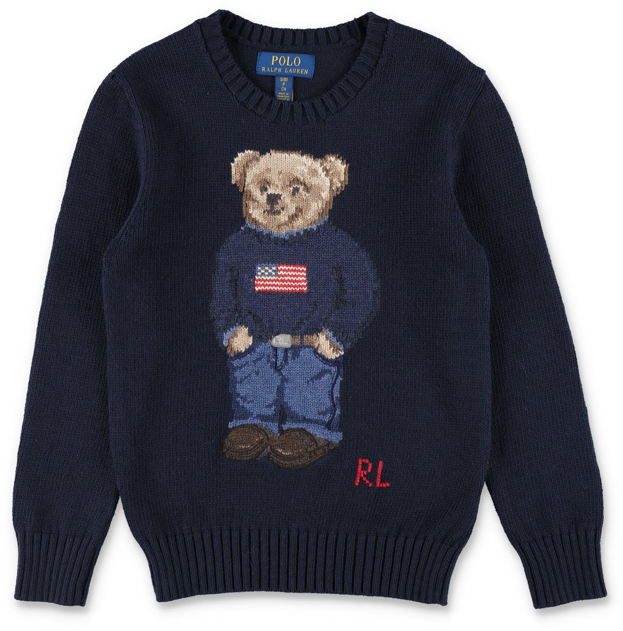 Ralph Lauren Knit Bear Blu Blauw