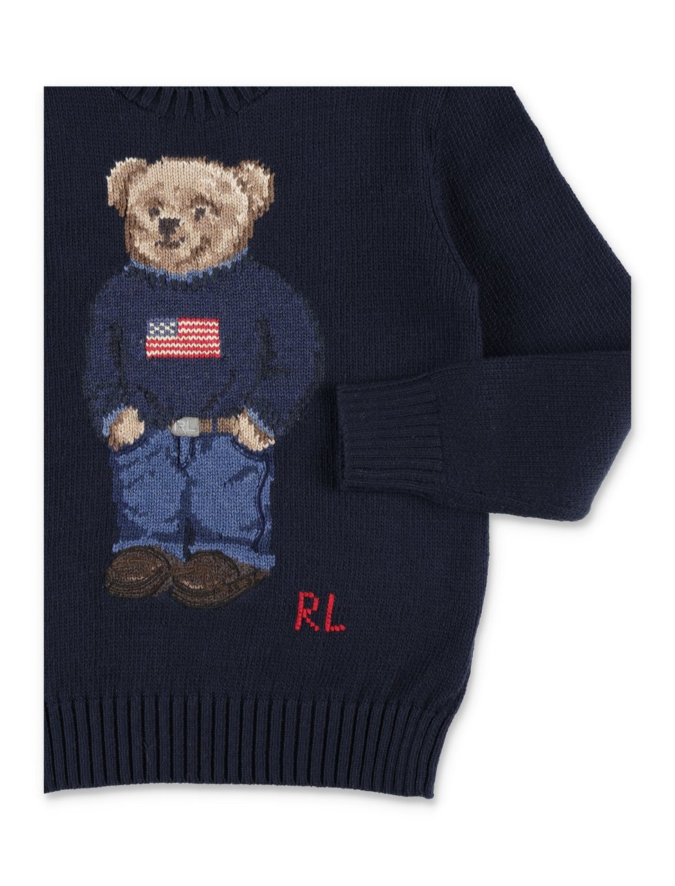 Ralph Lauren Knit Bear Blu Blauw