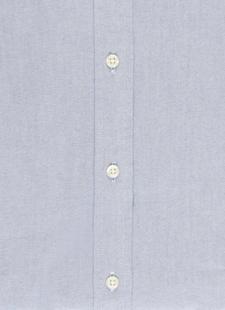 Ralph Lauren Blue Striped Classic Collar Cotton Shirt Blauw