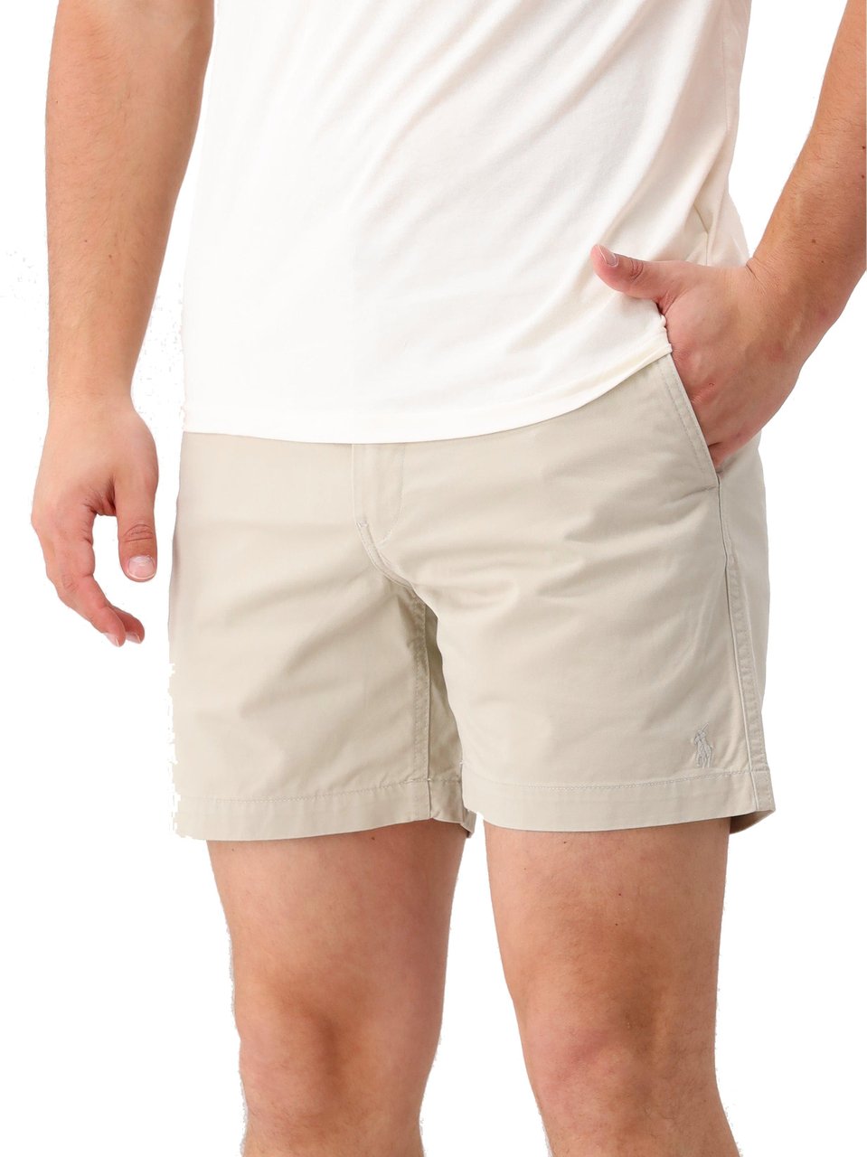 Ralph Lauren Polo Ralph Lauren Korte Broek Licht Beige Stretch Classic Fit Prepster Beige